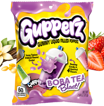 Gupperz - Gummy Liquid Filled Popperz Boba Tea Blast 72g
